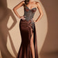 Strapless Sweetheart Neckline Gown By Ladivine KV1131 - Women Evening Formal Gown - Special Occasion