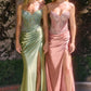 Strapless Sweetheart Neckline Sheath Gown By Ladivine KV1136 - Women Evening Formal Gown - Special Occasion