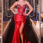 Strapless Sweetheart Neckline Sheath Gown By Ladivine KV1136 - Women Evening Formal Gown - Special Occasion