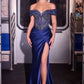 Crystal & Sequin Leg Slit Gown By Ladivine KV1140 - Women Evening Formal Gown - Special Occasion
