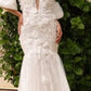 Lace & Tulle Strapless Mermaid Bridal Gown by Ladivine - CDS434W