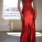 Fitted Glitter & Lace Stretch Satin Gown by Ladivine CDS450 - Special Occasion