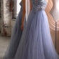 Strapless Sequin Tulle A-Line Gown by Cinderella Divine - CD0217 - Special Occasion