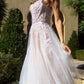 Andrea & Leo Couture A1288 A-Line with Multi Colored Floral Gown - Special Occasion