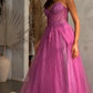 Strapless Layered Tulle Leg Slit Gown by Cinderella Divine CD0230 - Special Occasion/Curves