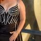 Fitted Satin Sweetheart Neckline Leg Slit Gown By Ladivine CDS440 - Special Occasion