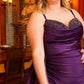 Fitted Satin Sweetheart Neckline Gown by Cinderella Divine CD349C - Curves