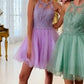 Halter Tulle layered Short Cocktail dress by Cinderella Divine - UJ0119