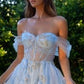 Off The Shoulder Floral Formal Evening Gown by Andrea & Leo Couture - A1246 - Special Occasion