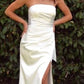 Satin Strapless Straight Neckline Bridal Gown by Cinderella Divine 7451W