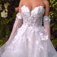 Floral Appliqued Sweetheart Neckline Short Bridal Gown by Andrea and Leo WL020