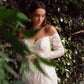 Off The Shoulder Long Sleeve Short Bridal Dress by Andrea and Leo WL021