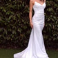 Strapless Pointed Sweetheart Neckline Wedding Gown by Cinderella Divine CD791W