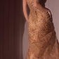 Plunging V-Neckline Mermaid Gown By Ladivine CC2403 - Women Evening Formal Gown - Special Occasion