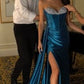 Satin Micro Crystal Strapless Gown by Cinderella Divine CDS526 - Special Occasion