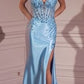 Satin Strapless Sweetheart Neckline Gown By Ladivine KV1112 - Women Evening Formal Gown - Special Occasion