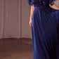 Chiffon Scoop Neckline A-Line Gown by Cinderella Divine CDS503 - Special Occasion/Curves
