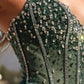 Strapless Beaded Bodice Leg Slit Gown By Ladivine CDS538 - Women Evening Formal Gown - Special Occasion