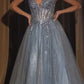 Strapless Layered Tulle A-Line Gown By Ladivine CC487 - Women Evening Formal Gown - Special Occasion