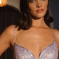 Fit & Flare Sequin Halter Neckline Gown By Ladivine CC0401 - Women Evening Formal Gown - Special Occasion