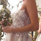 Scoop Neckline A-Line Bridal Short Gown by Andrea and Leo WL082