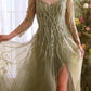 Sequin Sweetheart Neckline A-Line Gown by Andrea and Leo A1367 - Special Occasion/curves