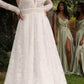 Lace V-Neckline with Removable Sleeves Bridal Gown by Ladivine CD862W