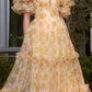 Strapless Floral Printed A-Line Gown by Andrea and Leo A1430 - Special Occasion