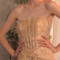 Glitter Strapless Tulle Overskirt Gown by Andrea and Leo A1365 - Special Occasion/Curves