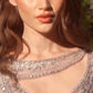 Beaded V-Neckline Sheath Gown by Andrea and Leo A1443 - Special Occasion