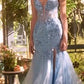 Sequin Floral Applique Mermaid Gown by Andrea and Leo A1429 - Special Occasion