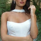 Chiffon Curved Neckline Bridal Gown By Ladivine CD386W - Women Evening Formal Gown