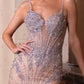 Sequin Beadwork Plunging Neckline Gown By Ladivine CD681 - Women Evening Formal Gown - Special Occasion