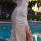 Crystal Spaghetti Straps Gown By Ladivine CZ2408 - Women Evening Formal Gown - Special Occasion