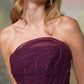 Strapless Draped Bodice Leg Slit Gown by Andrea and Leo A1497 - Special Occasion
