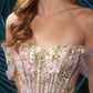 3D Floral Embroidery A-Line Gown by Andrea and Leo A1479 - Special Occasion