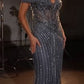 Crystal Fit & Flare Mermaid Gown By Ladivine KV1130 - Women Evening Formal Gown - Special Occasion
