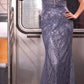 Crystal Sweetheart Neckline Gown By Ladivine CC0801 - Women Evening Formal Gown - Special Occasion