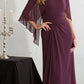 Modest Scoop Neckline Gown By Ladivine CR884 - Women Evening Formal Gown - Special Occasion/Curves