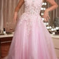 Scoop Neckline A-Line Gown By Ladivine C174 - Women Evening Formal Gown - Special Occasion