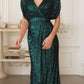 Sequin Fitted V-Neckline Gown By Amoris T101 - Women Evening Formal Gown - Special Occasion/Curves