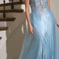 Halter-Inspired Neckline Sheath Gown By Ladivine CM391 - Women Evening Formal Gown - Special Occasion