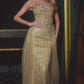 Strapless Crystal Layered Tulle Gown By Ladivine CB158 - Women Evening Formal Gown - Special Occasion