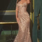 Embellished Strapless Mermaid Gown by Cinderella Divine J871 - Special Occasion