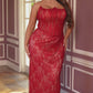 Strapless Scoop Neckline Gown By Ladivine CB162C - Women Evening Formal Gown - Curves