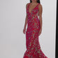 Jovani 22811 Sequin Embellished V-Neck Sheath Dress - Special Occasion/Curves