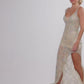 Jovani 38813 V-Neckline Beige Beaded Dress - Special Occasion