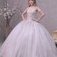 Elizabeth K - GL2604 - Mesh Jewel Sweetheart Neck Quinceanera Dress