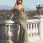 Beaded Off The Shoulder Sheath Gown By Ladivine CC341 - Women Evening Formal Gown - Special Occasion
