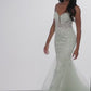 Jovani 37414 Embroidery V-Neckline Mermaid Gown - Special Occasion/Curves